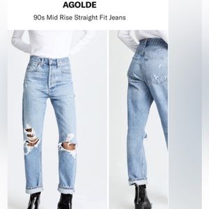 NWOT AGOLDE 90s Mid Rise Straight Fit Jeans